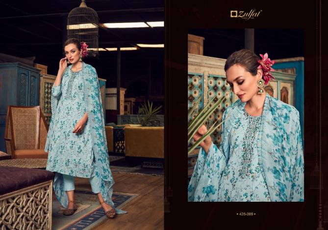Zulfat Mitakshi Jam Cotton Printed Casual Wear Designer Dress Material Collection